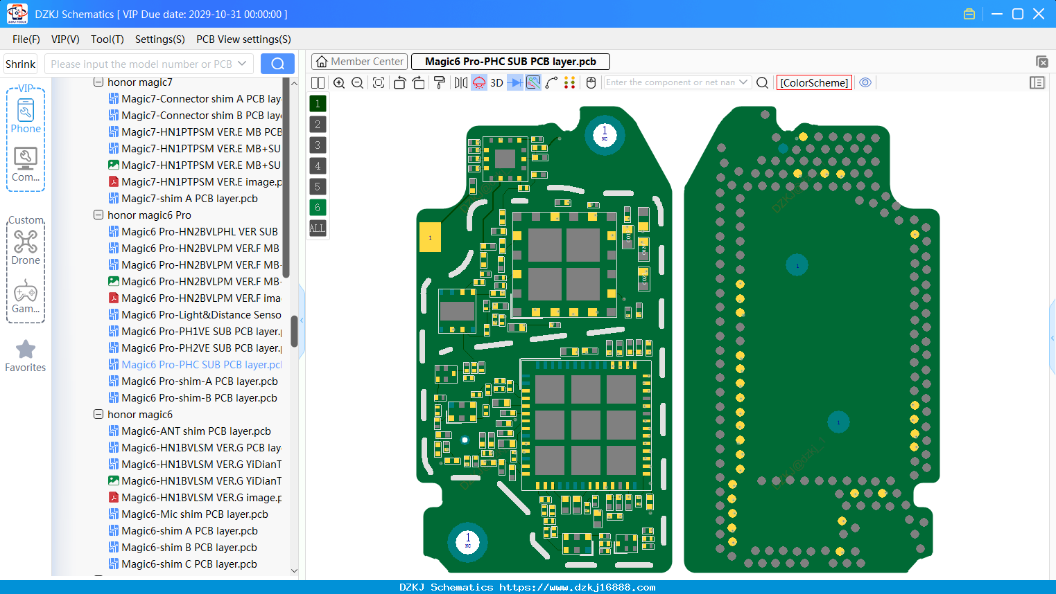 HONOR Magic6 Pro-PHC SUB PCB Layer